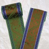 cinta de seda marrón verde morada